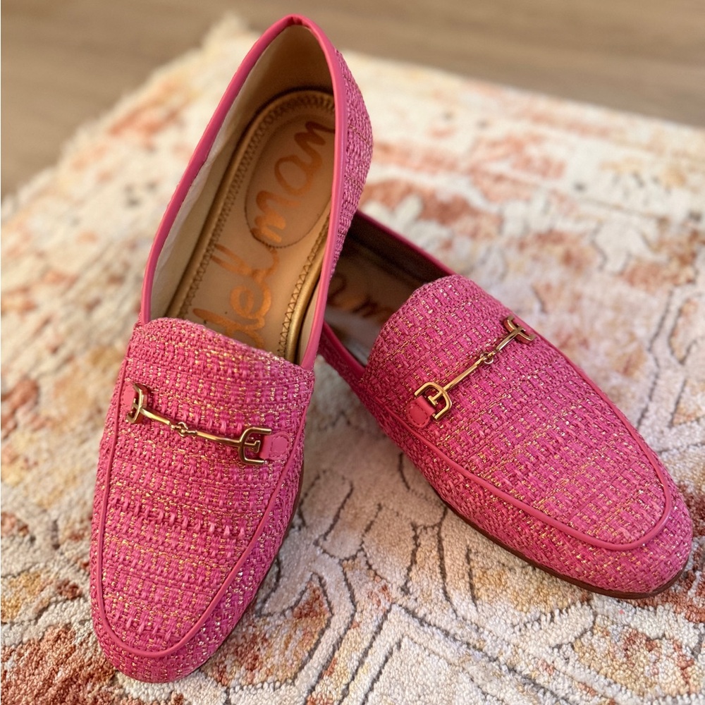 Sam Edelman Pink Flats with Gold Accent